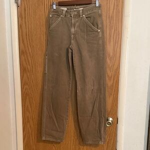 Levi's Premium Dad Utility Brown Jeans Carpenter Straight Leg Skater Grunge 23